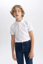 DEFACTO Boy's Pique Short Sleeve Basic Polo T-Shirt