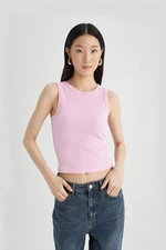 DEFACTO Slim Fit Slim Cut Barbell Neck Ribbed Camisole Undershirt