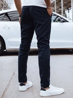 Men's casual trousers, navy navy blue, Dstreet