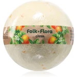 Folk & Flora Citrus bomba do kúpeľa s osviežujúcim účinkom 130 g