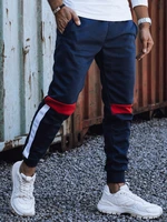 Men's sweatpants with cuff navy blue UX4450