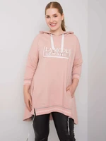 Dust pink women's sweatshirt larger size with pocket