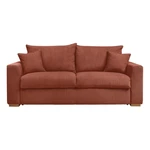 Ceglasta sztruksowa rozkładana sofa 225 cm Augustin – Bobochic Paris