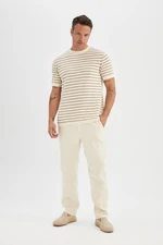 DEFACTO Relax Fit Straight Leg Cotton Trousers