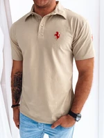 Beige men's polo shirt Dstreet