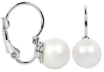 Levien Krásné perlové náušnice Pearl Pearlescent White