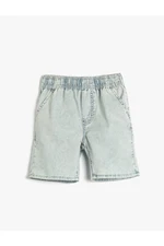 Koton Jeans Shorts with elasticated waist, pockets. Cotton