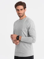 Ombre Men's unprinted longsleeve - grey melange