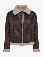 Women's Dark Brown Jacket in Suede JDY Merlin - Women