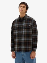 Men's Dark Brown Plaid Flannel Shirt VANS Mayhill - Men's