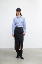 VATKALI Slit Denim Skirt