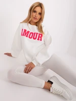 Cotton oversize sweatshirt Ecru