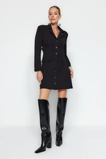 Trendyol Black Corset Detailed Woven Jacket Woven Dress