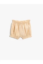 Koton Shirred Shorts. Elastic Waist And Legs Cotton.