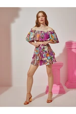 Koton Rachel Araz X - Ethnic Print Tiered Miniskirt