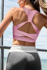 Trendyol Dried Rose Cross-Bottom Detailed Support/Shaping Sports Bra