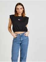 Čierne dámske cropped tričko Tommy Jeans