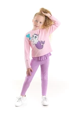 mshb&g Sea Cat Girl's T-Shirt Tights Set