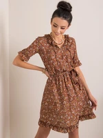 Brown floral dress