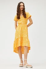 Koton Women's Yellow Patterned Dress