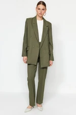 Trendyol Khaki Buttoned Woven Blazer Jacket