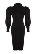 Trendyol Curve Black Sleeve Detailed Sweater Dress