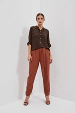 LADIES TROUSERS L-SP-4012 BROWN