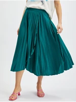 Orsay Petroleum Womens Pleated Midi Skirt - Women