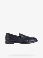 Dark blue men's leather loafers Geox Anghiari - Men's