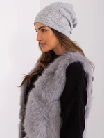 Knitted winter hat in gray