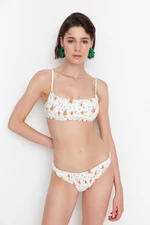 Trendyol Crispy Floral Print Gippa Bikini Top