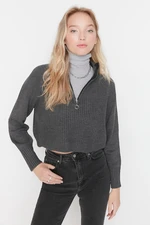 Trendyol Anthracite High Neck Knitwear Sweater