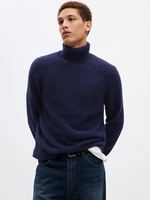 Navy blue men's basic turtleneck sweater GAP