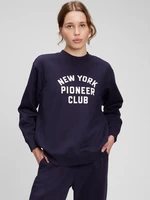 Navy blue women's sweatshirt GAP New York pioneer club