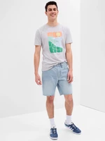 Light blue men's denim shorts GAP