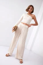 Light beige women's set with trousers