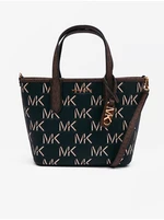 Brown-Black Women's Patterned Leather Handbag 2in1 Michael Kors Open To - Women