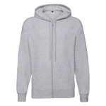 Szara bluza męska z kapturem Lightweight Zip Thru Hooded Sweat Fruit of the Loom