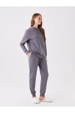 LC Waikiki LCW DREAM Women's Pajamas Set with Hooded Plain Long Sleeve