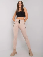 Light beige sweatpants with pockets from Shadia