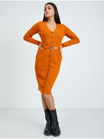 Orange Sheath Sweater Dress Guess Lena - Women