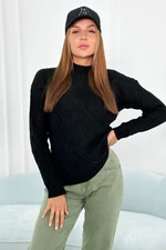 Black weaving sweater