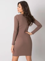 RUE PARIS Brown fitted dress for women