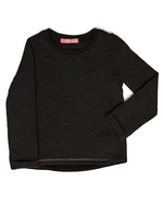 Black girls' sweatshirt with raised stars