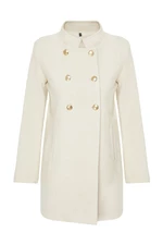 Trendyol Ecru Button Detailed Regular Midi Coat