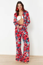 Trendyol Floral Patterned Woven Shirt and Pants Suit