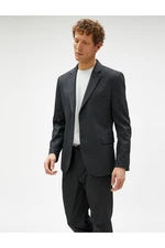 Koton Blazer Jacket Pocket Detailed Button Slim Fit