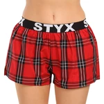 Red women's plaid boxer shorts Styx