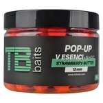 Tb baits plovoucí boilie pop-up strawberry butter + nhdc 65 g-16 mm