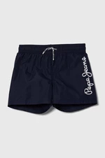 Dětské plavkové šortky Pepe Jeans LOGO SWIMSHORT tmavomodrá barva